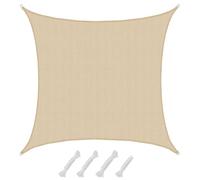 AMANKA Vela Ombreggiante 6x6 - Permeabile - 90% Protezione UV - Vele Parasole da Esterno - Tela Ombreggiante da Giardino Parasole Vela Giardino Telo Pergole Telo per Tende da Esterno Tenda Ombra Mare