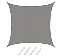 AMANKA Vela Ombreggiante 6x6 - Permeabile - 90% Protezione UV - Vele Parasole da Esterno - Tela Ombreggiante da Giardino Parasole Vela Giardino Telo Pergole Telo per Tende da Esterno Tenda Ombra Mare