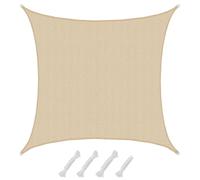 AMANKA Vela Ombreggiante 7x7 - Permeabile - 90% Protezione UV - Vele Parasole da Esterno - Tela Ombreggiante da Giardino Parasole Vela Giardino Telo Pergole Telo per Tende da Esterno Tenda Ombra Mare