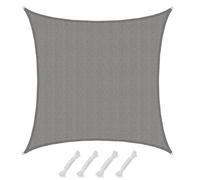 AMANKA Vela Ombreggiante 7x7 - Permeabile - 90% Protezione UV - Vele Parasole da Esterno - Tela Ombreggiante da Giardino Parasole Vela Giardino Telo Pergole Telo per Tende da Esterno Tenda Ombra Mare