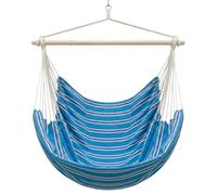 AMANKA XXL Sedia Amaca Sospesa 185x130cm fino a 150kg - per Giardino Balcone e Terrazza - Poltrona Dondolo Altalena per 2 Persone - 100% Cotone - Rotazione 360° - Interno e Esterno - Adulti e Ragazzi