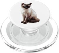 Amante degli animali felini con occhi azzurri del gatto siamese PopSockets PopGrip per MagSafe