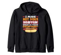 Amante degli hot dog, faccio sparire gli hot dog Superpower Felpa con Cappuccio