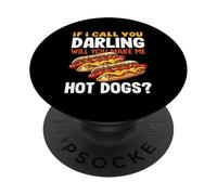 Amante degli hot dog se ti chiamo caro hot dog PopSockets PopGrip Adesivo