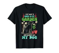 Amante dei cani, giardiniere, piante da compagnia, giardinaggio, madre e padre, divertente Maglietta