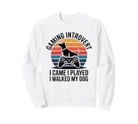 Amante dei Cani introverso di Gioco I Came I Played I Walked My Dog Felpa