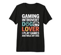 Amante dei Cani introverso Gioco Gioco e cammino Il Mio Cane Maglietta Premium