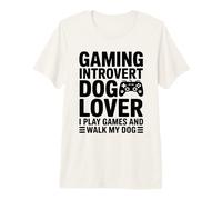 Amante dei Cani introverso Gioco Gioco e cammino Il Mio Cane Maglietta Premium
