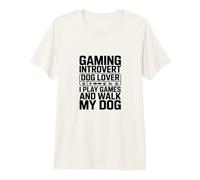 Amante dei Cani introverso Gioco Gioco e cammino Il Mio Cane Maglietta Premium