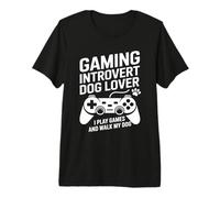 Amante dei Cani introverso Gioco Gioco e cammino Il Mio Cane Maglietta Premium
