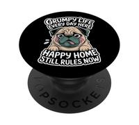 Amante dei cani scontroso donne uomini carino animale domestico irritabile umorismo PopSockets PopGrip Adesivo