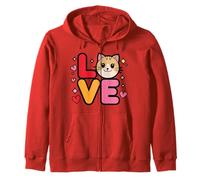 Amante dei Gatti Carino Gatto Amore Proprietario di Animali Domestici Ragazze e Donne Adolescenti Felpa con Cappuccio