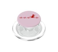 Amante dei gatti Gatto che beve vino Cardiogram Gatti PopSockets PopGrip per MagSafe