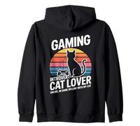 Amante dei Gatti introversi di Gioco Online Offline con Cat Felpa con Cappuccio