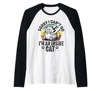 Amante dei gatti Introverso Non posso andare Sono un gatto dentro Homebody Maglia con Maniche Raglan
