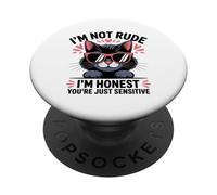 Amante dei gatti sarcastici antisociale onesto non maleducato troppo sensibile PopSockets PopGrip Adesivo