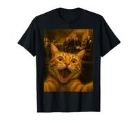 Amante dei Gatti Selfie Divertente Rivoluzione Americana Umorismo 4 luglio Maglietta