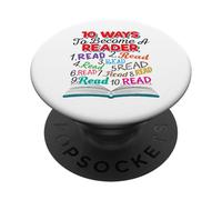 Amante dei libri 10 Modi per diventare una citazione del lettore PopSockets PopGrip Adesivo