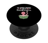 Amante dei libri Bibliotecario di lettura Il mio animale spirituale è un topo di biblioteca PopSockets PopGrip Adesivo