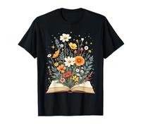 Amante dei Libri Bookworm Giardino delle storie Bellezza Arte Maglietta