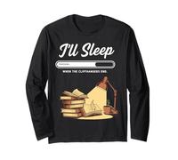 Amante dei Libri I'll Sleep When Cliffhanger End Book Reading Maglia a Manica