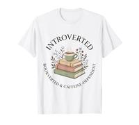 Amante dei Libri Introverso E Dipendente dal caffè Maglietta