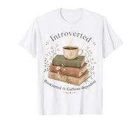Amante dei Libri Introverso E Dipendente dal caffè Maglietta