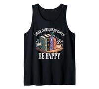 Amante dei Libri Lettura Nerd Bere caffè Leggi Libri Sii Felice Canotta