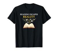 Amante dei Libri Reading Escapes Reality Library Maglietta