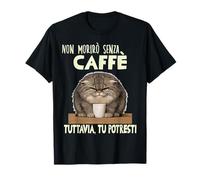 Amante del caffè Divertente T Pallas Gatto mattutino Gatti Maglietta
