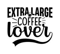 amante del caffè extra large Adesivi artistici in vinile 42x47.8cm È possibile modificare e aggiungere informazioni Nero