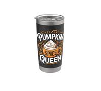 Amante del caffè Pumpkin Spice Queen Bicchiere termico in acciaio inox doppia parete