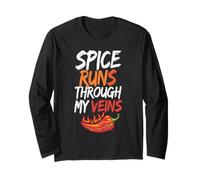 Amante del cibo piccante Peperoncini Chili Peppers Chef Spice Cercatore di calore Maglia a Manica