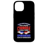 Amante del cornhole Non commetto errori Atti spontanei Custodia per iPhone 14
