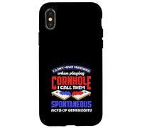 Amante del cornhole Non commetto errori Atti spontanei Custodia per iPhone X/XS