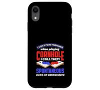 Amante del cornhole Non commetto errori Atti spontanei Custodia per iPhone XR