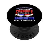 Amante del cornhole Non commetto errori Atti spontanei PopSockets PopGrip Adesivo