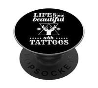 Amante del tatuaggio La vita è più bella con i tatuaggi PopSockets PopGrip Adesivo