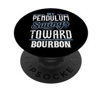Amante del whisky Il mio pendolo oscilla verso il Borbone PopSockets PopGrip Adesivo