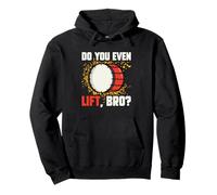 Amante della Batteria Batterista Percussionista Do You Even Lift Felpa con Cappuccio