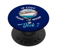 Amante della crociera, se si perde, torna al ponte 7 Funny Cruising PopSockets PopGrip Adesivo