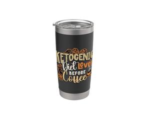 Amante della dieta chetogenica prima della dieta chetogenica degli amanti del caffè chetogenico Bicchiere termico in acciaio inox doppia parete