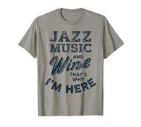 Amante della Musica Jazz e Bere Vino I Love Jazz Festival Maglietta