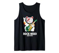 Amante della musica per chitarra Rock Neko Lucky Cat Canotta