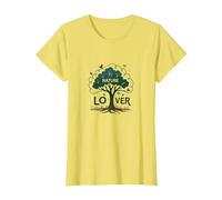 Amante della Natura Albero della Vita Eco Friendly Maglietta, Donna, Limone, XL