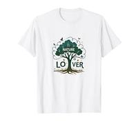 Amante della Natura Albero della Vita Eco Friendly Maglietta, Uomo, Bianco, 6XL