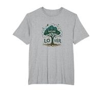 Amante della Natura Albero della Vita Eco Friendly Maglietta, Uomo Taglie Grandi, Grigio Melange, 2X Tall
