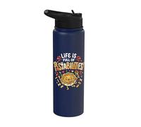 Amante della Pasta Cibo Italiano Giochi di parole Spaghetti Noodle Stainless Steel Insulated Water Bottle