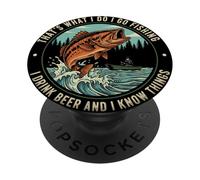 Amante della pesca e della birra è quello che faccio PopSockets PopGrip Adesivo