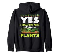 Amante delle Piante, Ho Bisogno di Tutte queste Piante Giardiniere Felpa con Cappuccio